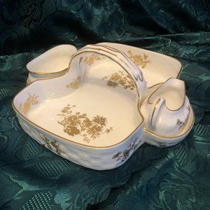 Vintage Hammersley Strawberry Basket 3pc Set